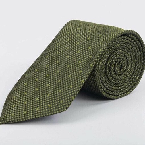 Кликните для увеличения изображения Аренда зеленого галстука с узором для мужского костюма