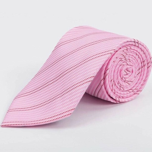 Кликните для увеличения изображения Аренда розового галстука в полоску для мужского костюма