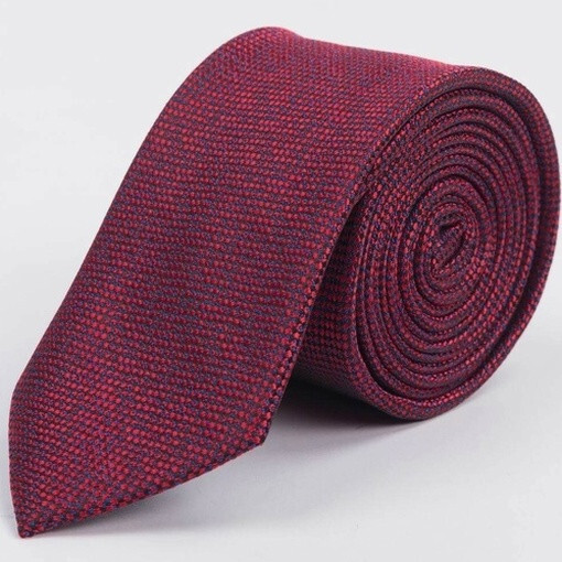 Кликните для увеличения изображения Арендовать галстук бордового цвета с мелким узором для мужского костюма