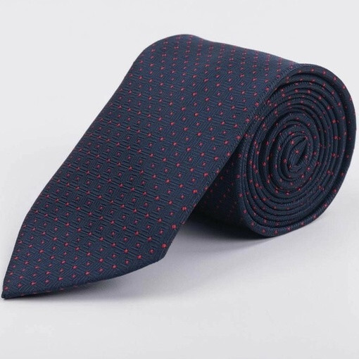 Кликните для увеличения изображения Аренда синего галстука с узором для мужского костюма