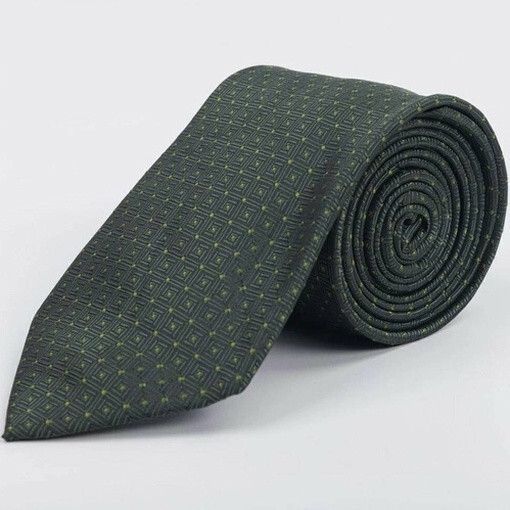 Кликните для увеличения изображения Аренда зеленого галстука с узором для мужского костюма