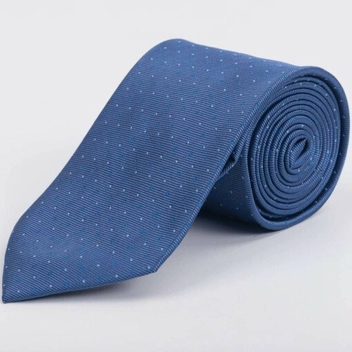 Кликните для увеличения изображения Прокат голубого галстука с узором для мужского костюма