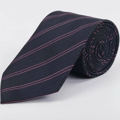 Кликните для увеличения изображения Аренда черного галстука в цветную полоску для мужских костюмов