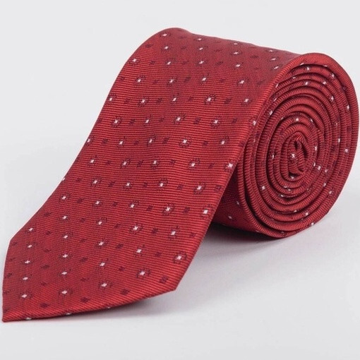 Кликните для увеличения изображения Аренда бордового галстука с узором для мужских костюмов