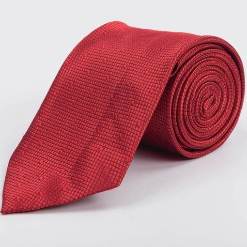 Кликните для увеличения изображения Аренда красного галстука с мелким узлом для мужских костюмов