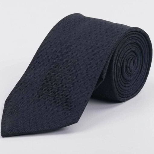 Кликните для увеличения изображения Прокат черного галстука с узором для мужского костюма