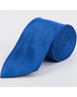 Прокат синего фактурного галстука с мелким узором для мужских костюмов, изображение 1