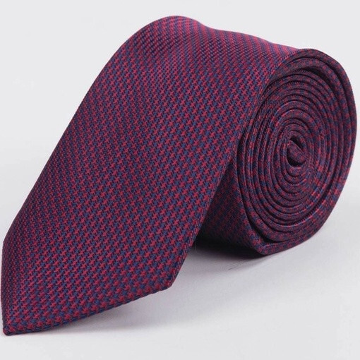 Кликните для увеличения изображения Прокат бордового галстука с мелким узором для мужских костюмов