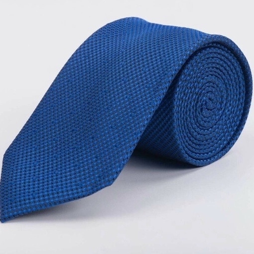 Кликните для увеличения изображения Прокат синего галстука с мелким узором для мужских костюмов