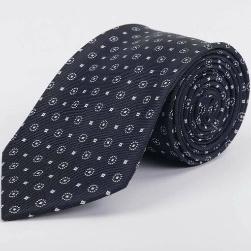 Кликните для увеличения изображения Прокат черного галстука с узором для мужских костюмов