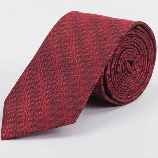 Кликните для увеличения изображения Аренда галстука бордового цвета с узором для мужского костюма