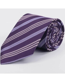 Аренда галстука фиолетового цвета в крупную полоску для мужских костюмов, изображение 1