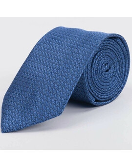 Голубой галстук напрокат с фактурным узором для мужского костюма, изображение 1