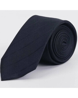 Черный галстук напрокат в тонкую полоску для мужского костюма, изображение 1