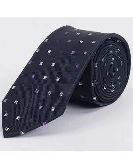 Галстук напрокат черного цвета с разноцветным узором квадратной формы для мужских костюмов, изображение 1