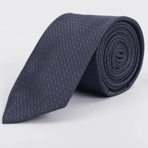 Кликните для увеличения изображения Серый галстук в аренду с фактурным кольцевым узором для мужского костюма