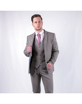 Прокат мужского костюма серо-коричневого цвета, изображение 1