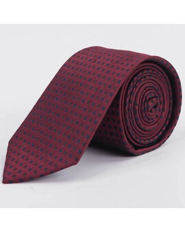 Аренда бордового галстука в мелкую фактурную клетку для мужского костюма, изображение 1