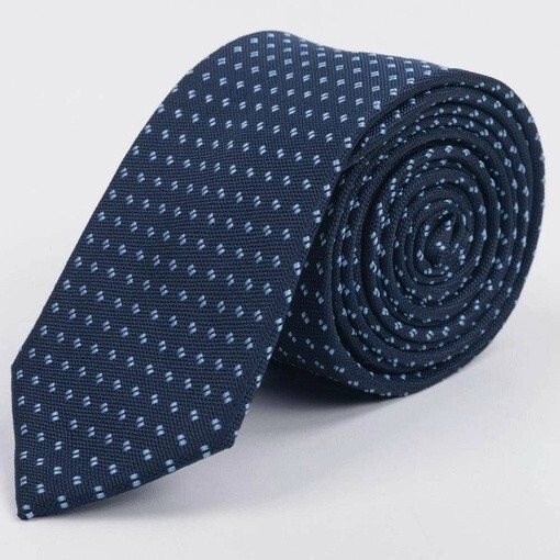 Кликните для увеличения изображения Аренда синего галстука в мелкую фактуру с упорядоченным голубым узором для мужских костюмов