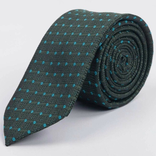 Кликните для увеличения изображения Арендовать зеленый галстук с голубым узором для мужских костюмов