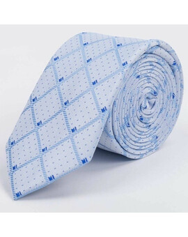 Арендовать голубой галстук в крупную клетку для мужского костюма, изображение 1