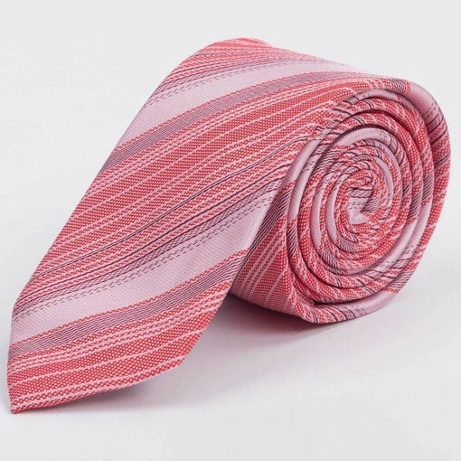 Кликните для увеличения изображения Арендовать красный галстук в мульти полоску для мужских костюмов