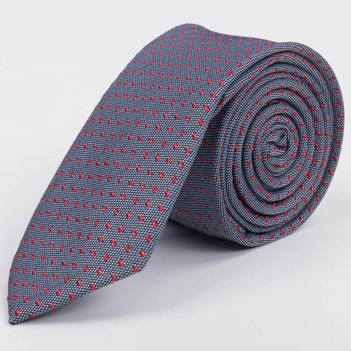 Кликните для увеличения изображения Арендовать серый галстук с красным узором для мужских костюмов