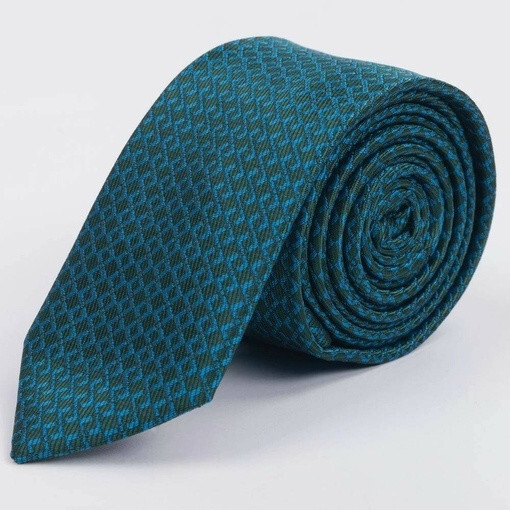 Кликните для увеличения изображения Арендовать бирюзовый галстук с узором для мужского костюма