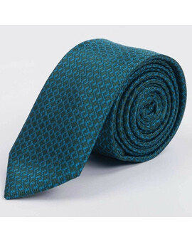 Арендовать бирюзовый галстук с узором для мужского костюма, изображение 1