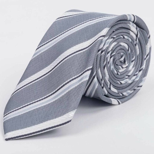 Кликните для увеличения изображения Арендовать галстук серого цвета в серую мульти клетку для мужских костюмов