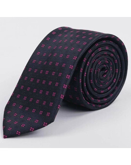 Арендовать галстук черного цвета с розовым узором для мужских костюмов, изображение 1