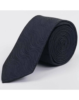 Аренда черного галстука с волнообразным узором для мужского костюма, изображение 1