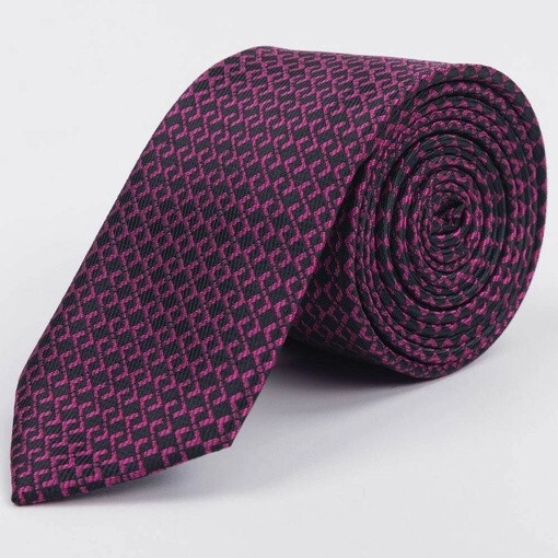 Кликните для увеличения изображения Арендовать галстук розового цвета с фактурным узором для мужских костюмов