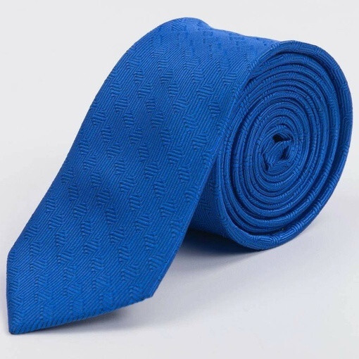 Кликните для увеличения изображения Аренда синего галстука с фактурным узором для мужского костюма