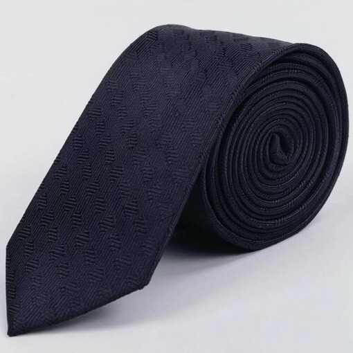 Кликните для увеличения изображения Аренда черного галстука с фактурным узором для мужского костюма