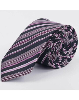 Аренда розового галстука в разноцветную мульти полоску для мужских костюмов, изображение 1