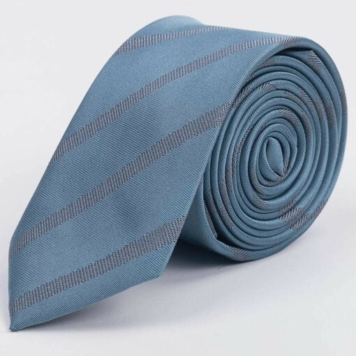 Кликните для увеличения изображения Аренда серого галстука в полоску для мужских костюмов