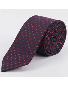 Прокат бордового галстука с ярким узором для мужского костюма, изображение 1