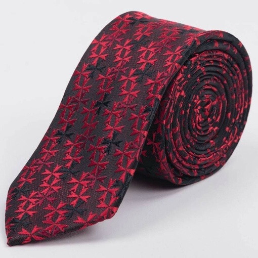 Кликните для увеличения изображения Прокат бордового галстука с узором мульти для мужских костюмов