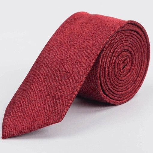 Кликните для увеличения изображения Прокат бордового галстука с узором текстуры для мужского костюма