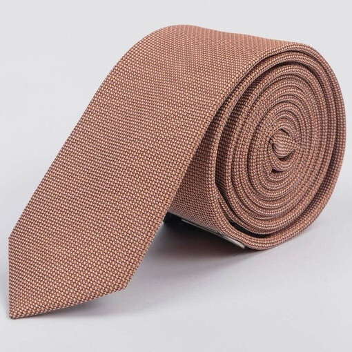 Кликните для увеличения изображения Прокат узкого галстука светло-коричневого цвета для мужского костюма