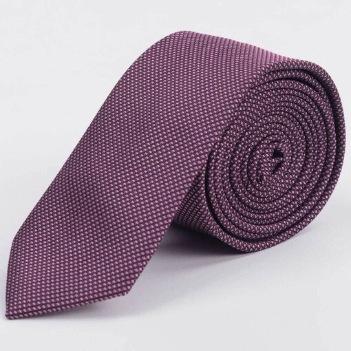 Кликните для увеличения изображения Прокат узкого галстука бордового цвета с узором для мужского костюма