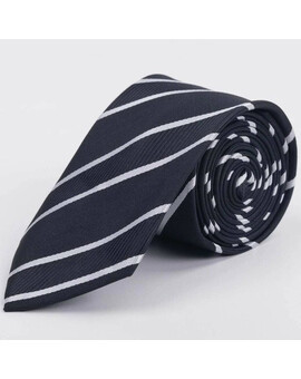 Аренда черного галстука в белую полоску для мужских костюмов, изображение 1