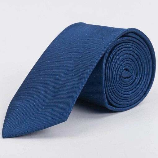 Кликните для увеличения изображения Арендовать синий галстук с точечным узором для мужского костюма