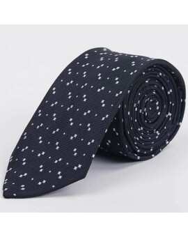 Арендовать черный галстук с белым пиксельным узором для мужского костюма, изображение 1