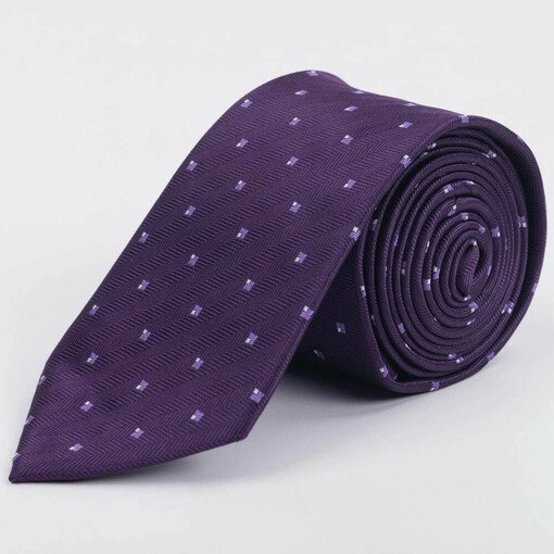 Кликните для увеличения изображения Арендовать фиолетовый галстук в полоску с крупным пиксельным узором для мужских костюмов