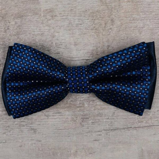 Кликните для увеличения изображения Аренда бабочки синего цвета с узором для мужских костюмов