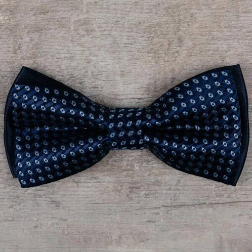 Кликните для увеличения изображения Аренда бабочки синего цвета в мелкую клетку для мужского костюма