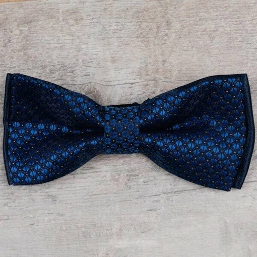 Кликните для увеличения изображения Аренда бабочки синего цвета с абстрактным узором для мужских костюмов