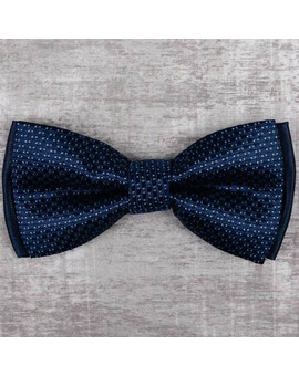 Аренда бабочки синего цвета с мелким узором для мужских костюмов, изображение 1